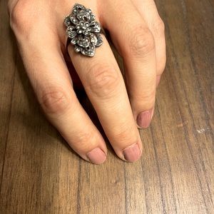 Silver and marcasite ring 8.5